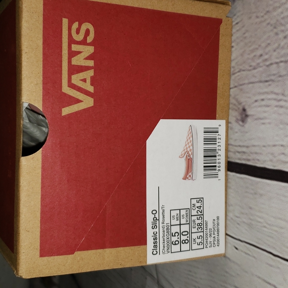 CHECKERBOARD CLASSIC SLIP-ON SHOE Rosette/True white US women 8 men's 6.5